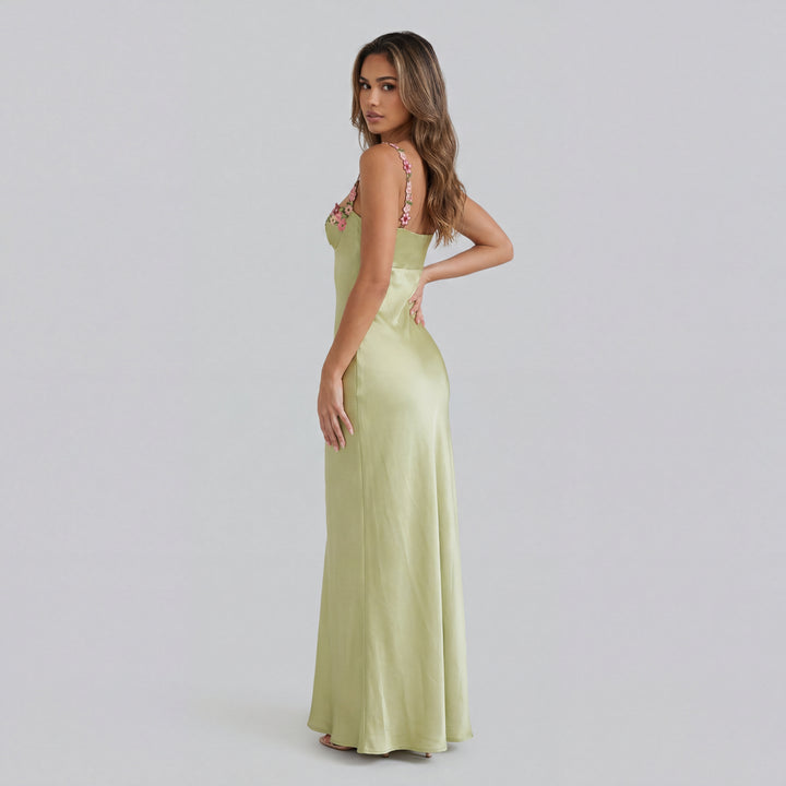 Elena | Floral Slim Fit Maxi Dress