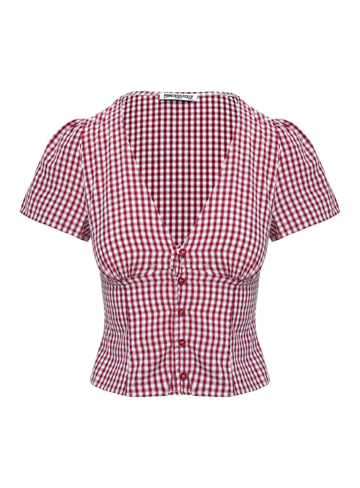 Valeria Gingham Crop Top