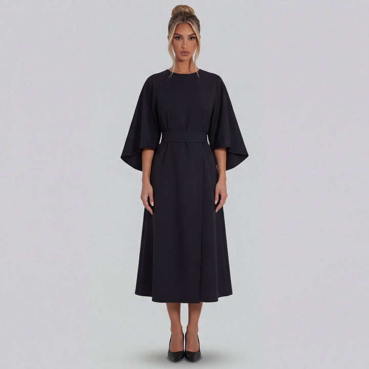 Camille | Batwing Sleeve Midi Dress