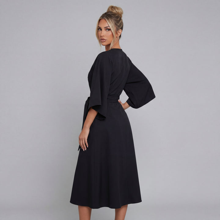 Camille | Batwing Sleeve Midi Dress