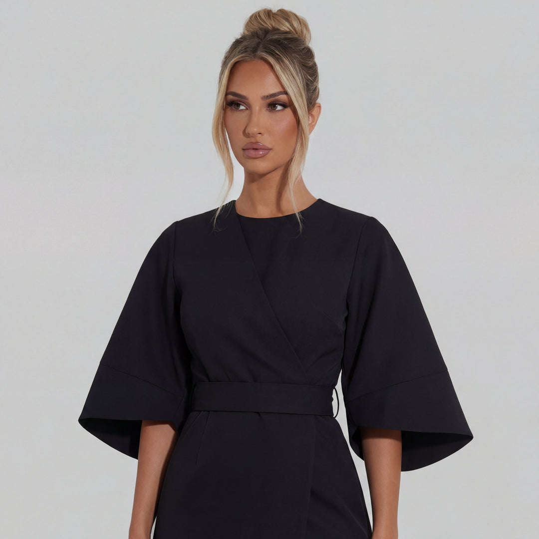 Camille | Batwing Sleeve Midi Dress