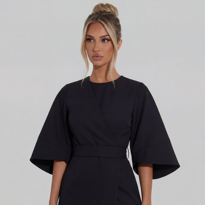 Camille | Batwing Sleeve Midi Dress
