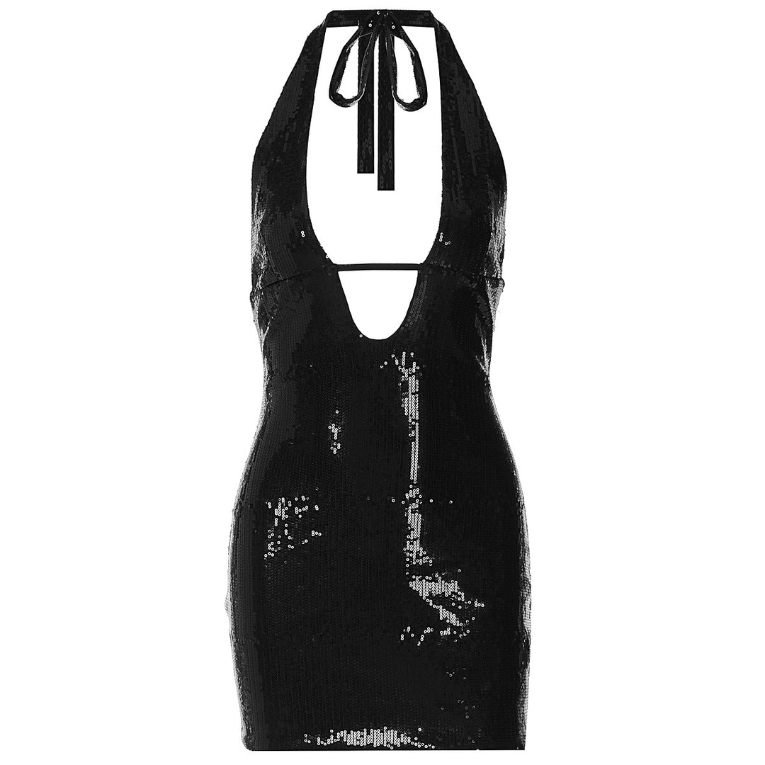The Noir Siren Halter Dress