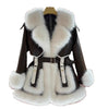 Elegant Big Fur Collar Fur Fur Coat For Women