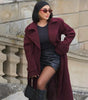 Women's Fashion Lace-up Woolen Trench Coat