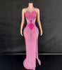 Sling Shiny Diamond Cinched Bodycon Prom Dress