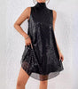 Damenmode Sexy Pailletten Glänzend Ärmellos Pullover Kleid