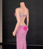 Sling Shiny Diamond Cinched Bodycon Prom Dress