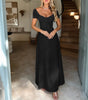 Women's Elegant Slim-fit High Waist Lace-up Pleating Midi Dress