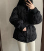 Women's Stand-up Collar Tie Long Sleeve Cotton Coat