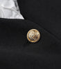 Patchwork Solid Color Buttons A- Line Suit Shirt Dress