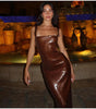 Personality Street Sequined Square Collar Sling Party Dress