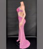 Sling Shiny Diamond Cinched Bodycon Prom Dress