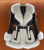 Elegant Big Fur Collar Fur Fur Coat For Women