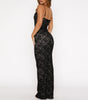 Lace Patchwork Long Dress Slim Strap Dress Women