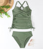 Women's Seperated Swimwear Solid Color Nylon Slim Fit Slim Looking Clothes