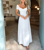 Women's Elegant Slim-fit High Waist Lace-up Pleating Midi Dress