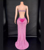 Sling Shiny Diamond Cinched Bodycon Prom Dress