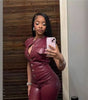 New Women's Trousers Sleeveless Leather Jumpsuit