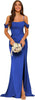 Off-the-shoulder Satin Bridesmaid Corset Ball Gown