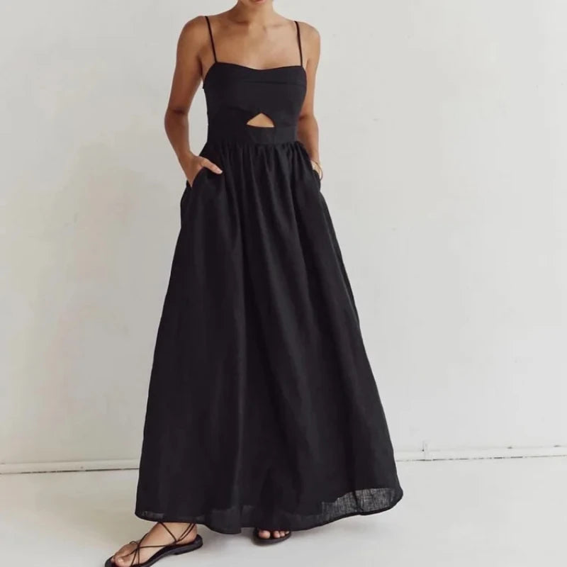 Lydia | Sleeveless Cutout Maxi Dress