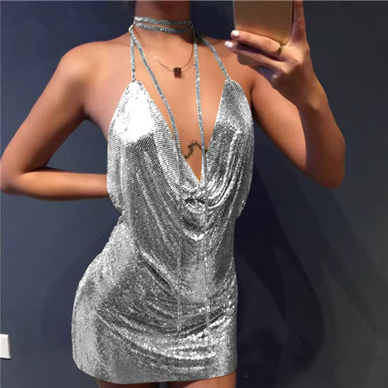 Ladies Sequined Party Dress