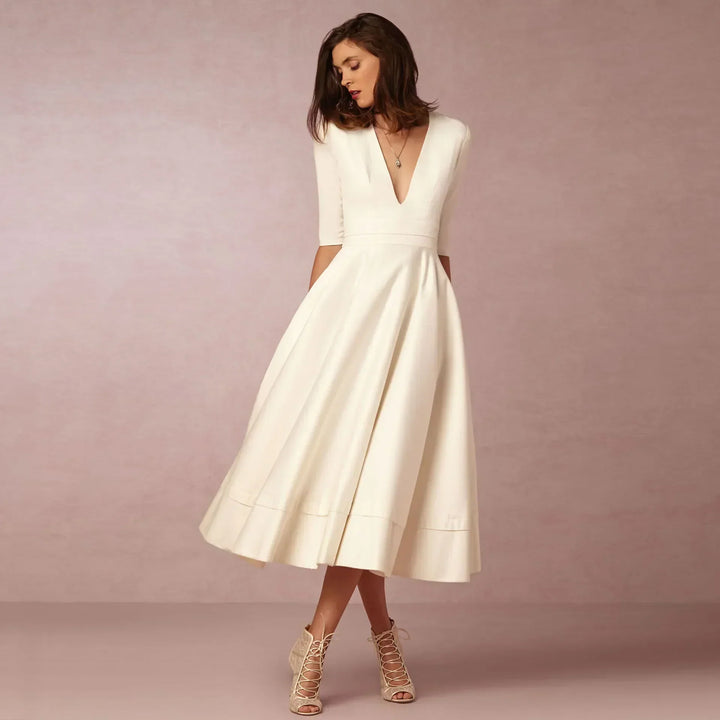 Paige | Ivoire Elegant Midi Dress