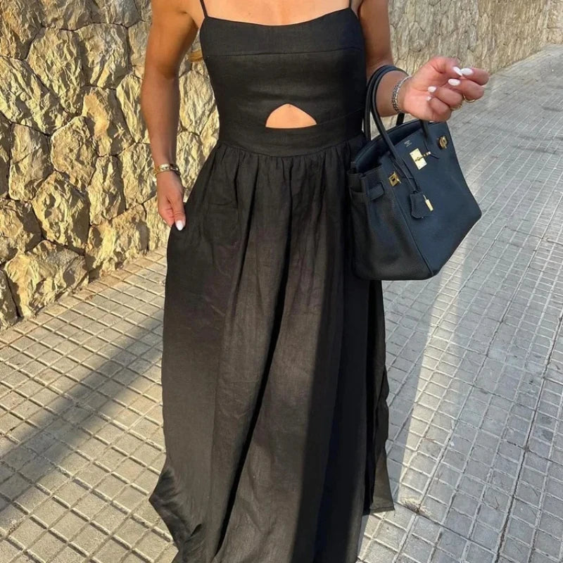 Lydia | Sleeveless Cutout Maxi Dress