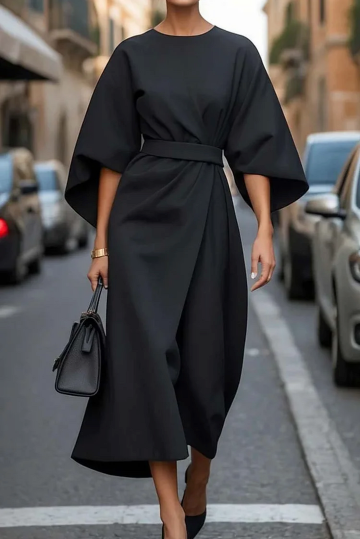 Camille | Batwing Sleeve Midi Dress