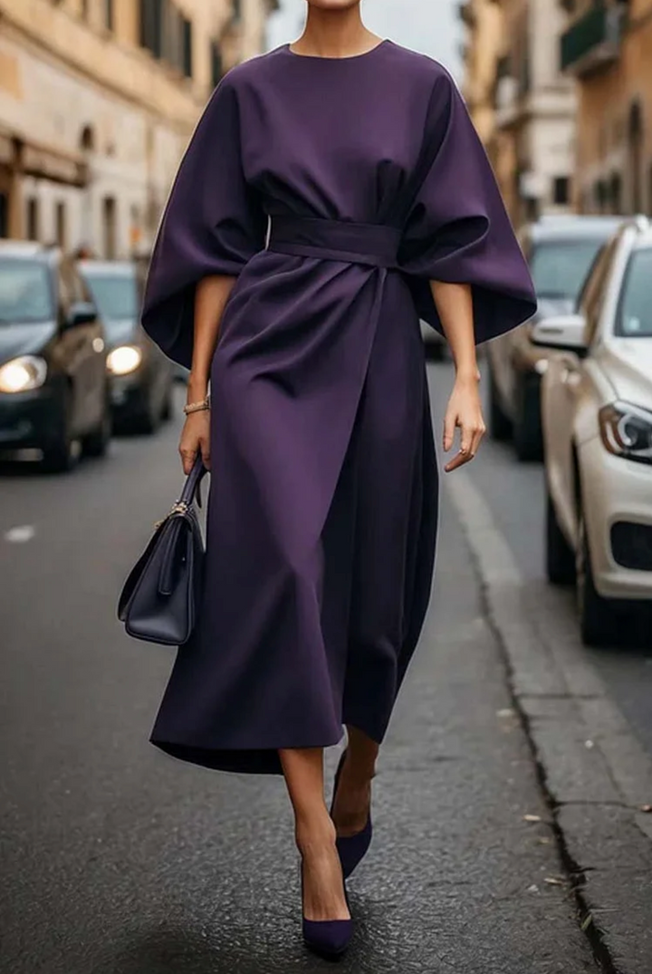 Camille | Batwing Sleeve Midi Dress