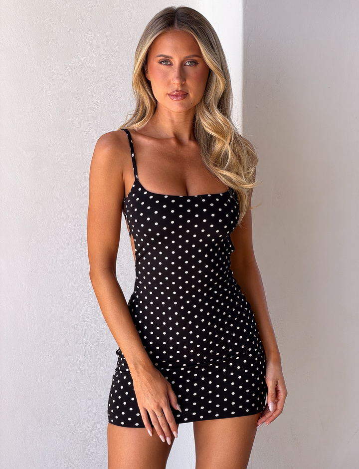 Ashleen | Women’s Polka Dot Bodycon Mini Dress