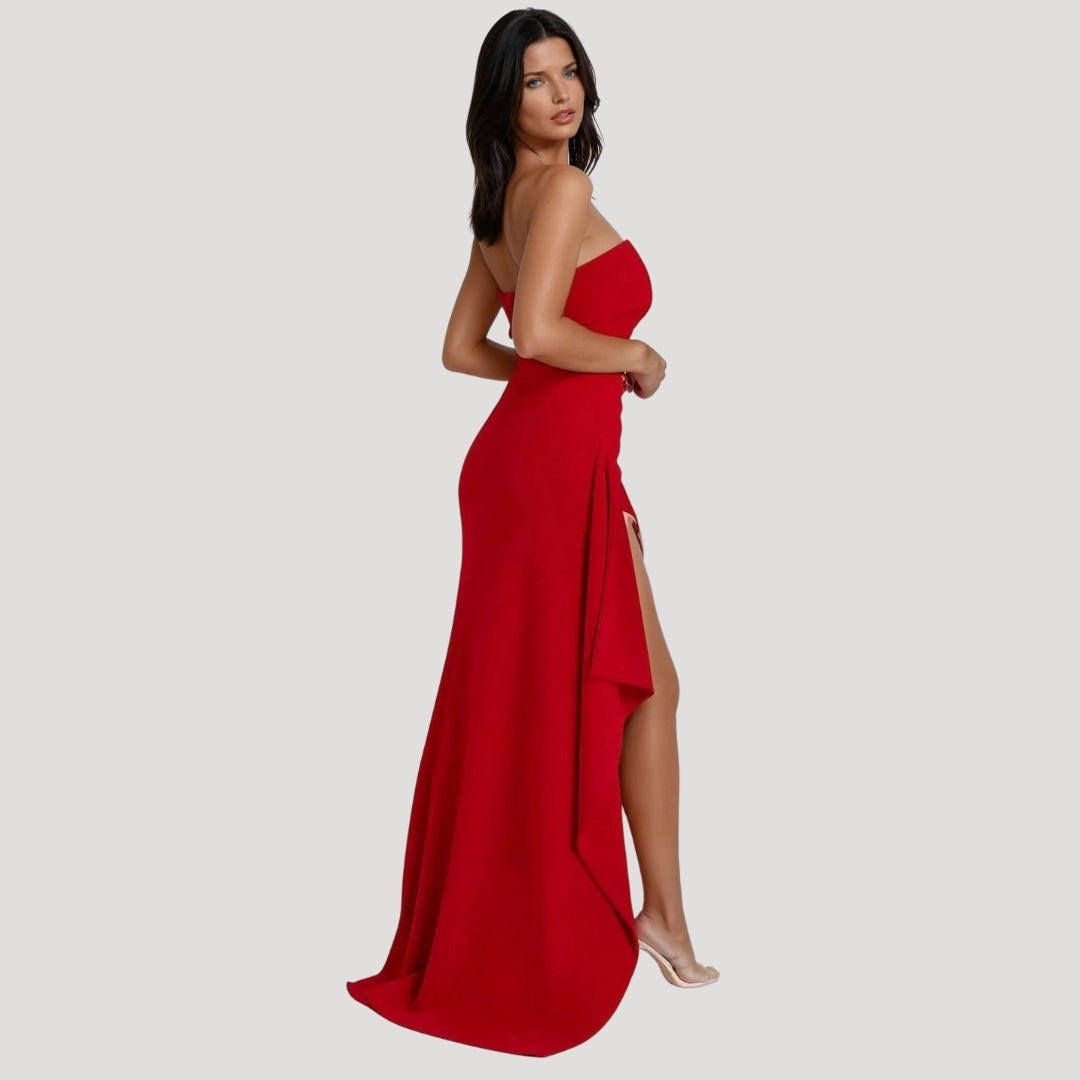 Valentina | Strapless Wedding Guest Maxi Dress