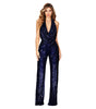 Summer Women's Sleeveless Halter Sequined Jumpsuit