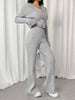 Two-piece Women's V-neck Short Knitted Cardigan Bootcut Trousers Versatile Casual Women's Clothing