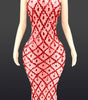 Plus Size Silver Rhinestone Evening Gown