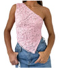 Lace Backless Asymmetrical Summer Top
