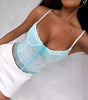 Sexy Lace Camisole Summer Slim Gauze Backless Lace-up