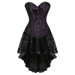 Classic Flounce Body Shaping Two-piece Suits Long Dress