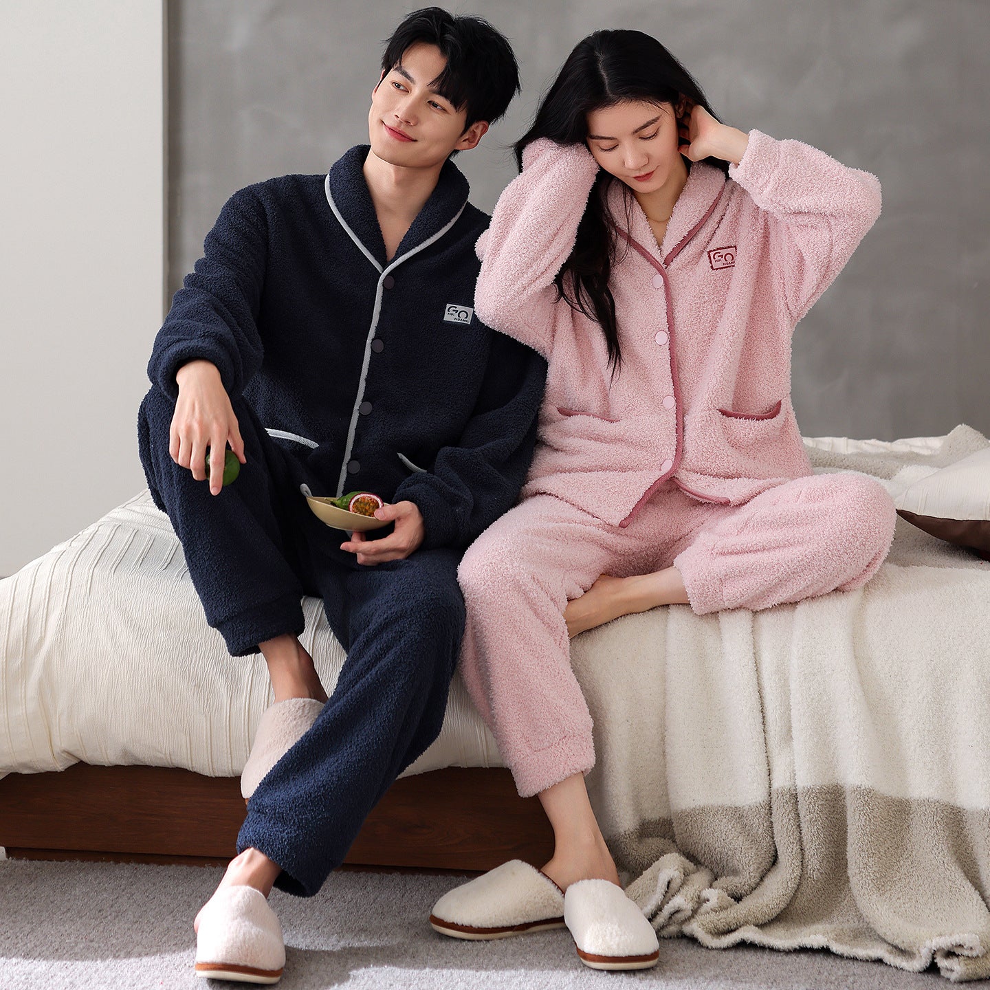 Forever Us Flannel Couple Pajama Set