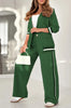 Women’s 2-Piece Suit Set – Blazer & High Waist Wide Leg Pants Office Outfit