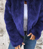 Women's Imitation Fur Turtleneck Zipper Jacket