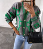 Lockere Strickjacke mit Fledermausärmeln
