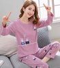 Pajamas Set Women Cute Cartoon Print Sleepwear 2 Piece Lounge Sets