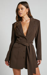 Women’s Lace-Up Slim Fit Long Sleeve Coat