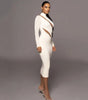 Round Neck Long Sleeve Stitching Dress Women