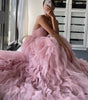 Evening Gown Prom Irregular Spaghetti-strap Mesh Long Dress