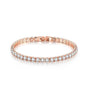 round single row full diamond gold tennis bracelet,