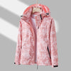 Unisex Printed Hooded Windbreaker – Waterproof, Windproof Zip-Up Jacket