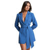 Women’s Lace-Up Slim Fit Long Sleeve Coat
