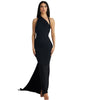 Backless Slim Fit Halter Dress with Fish-Tail Skirt